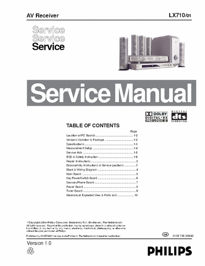 Philips LX-710 10 699 259 B, 6 files, 50 pages